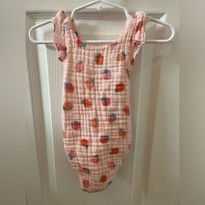 Angel Dear Strawberry Bubble Romper with Matching Headband